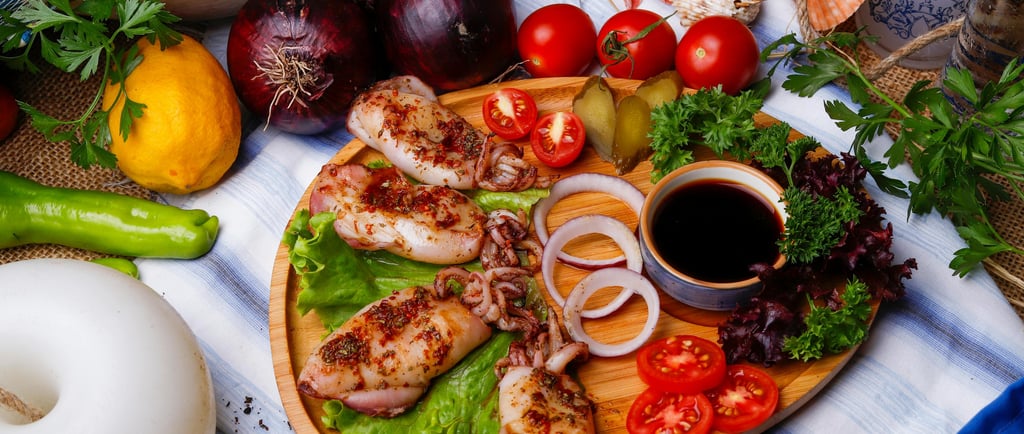 a plate of food with a variety of vegetables and vegetables