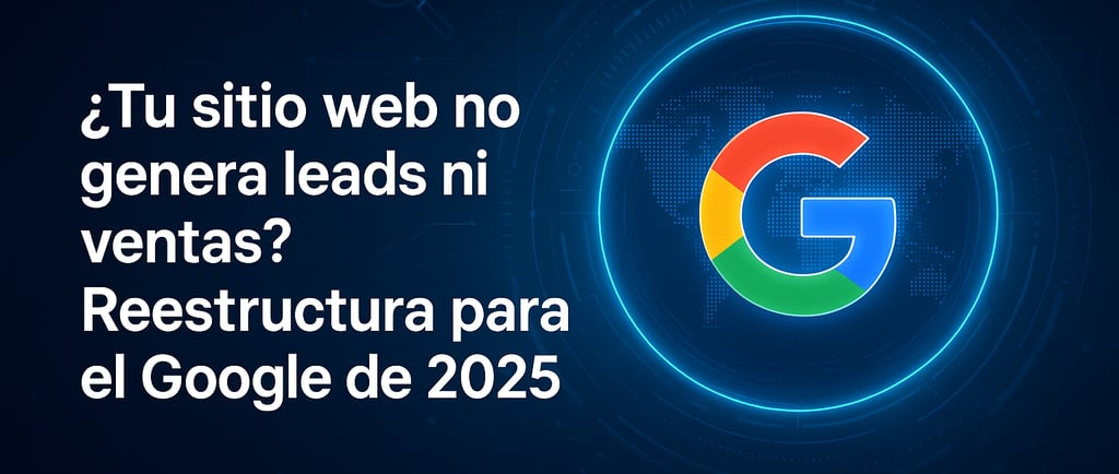 Tu sitio web no genera leads ni ventas. Reesctura para el google del 2025