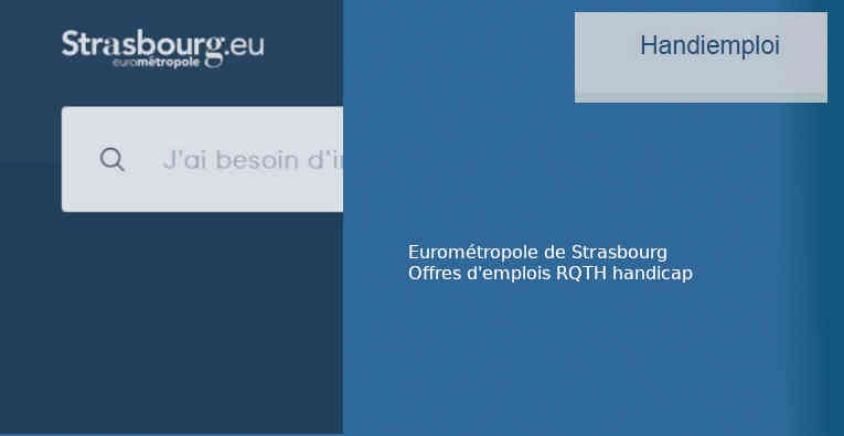 Eurométropole Strasbourg emploi handicap rqth