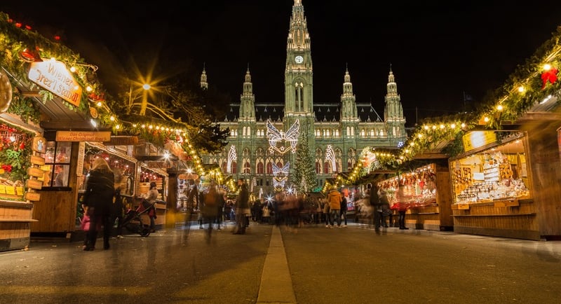 avond op de kerstmarkt in wenen