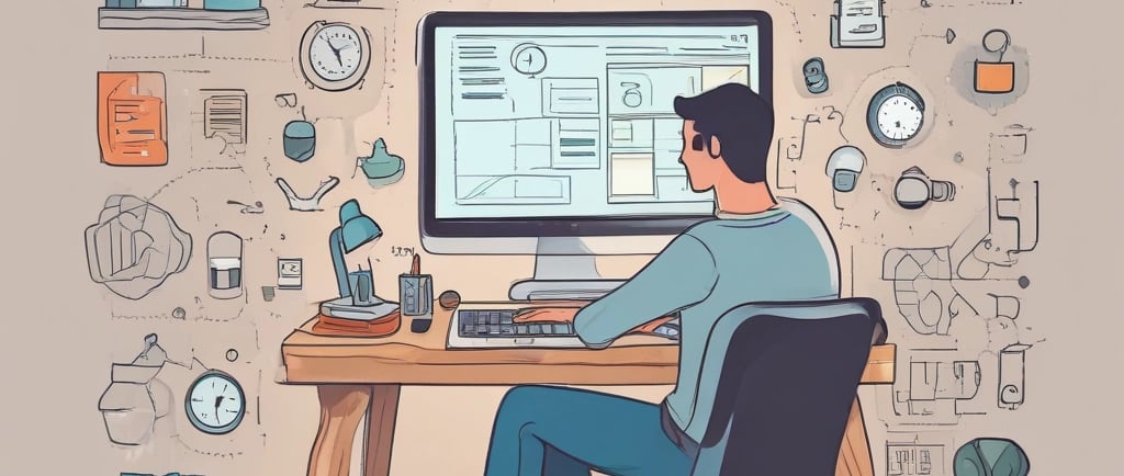 a computer on a desk