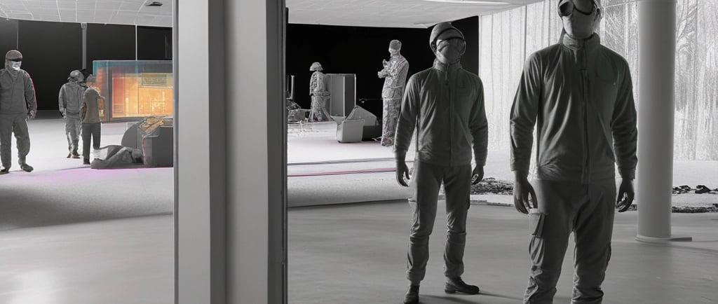 A high-tech CCTV camera monitoring a secure area.