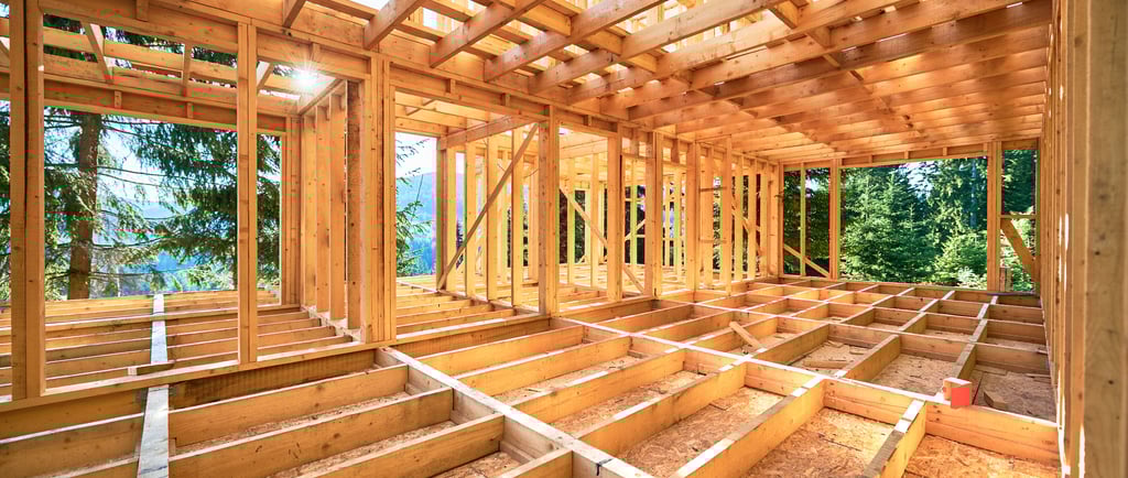 Floor joists framing of the house