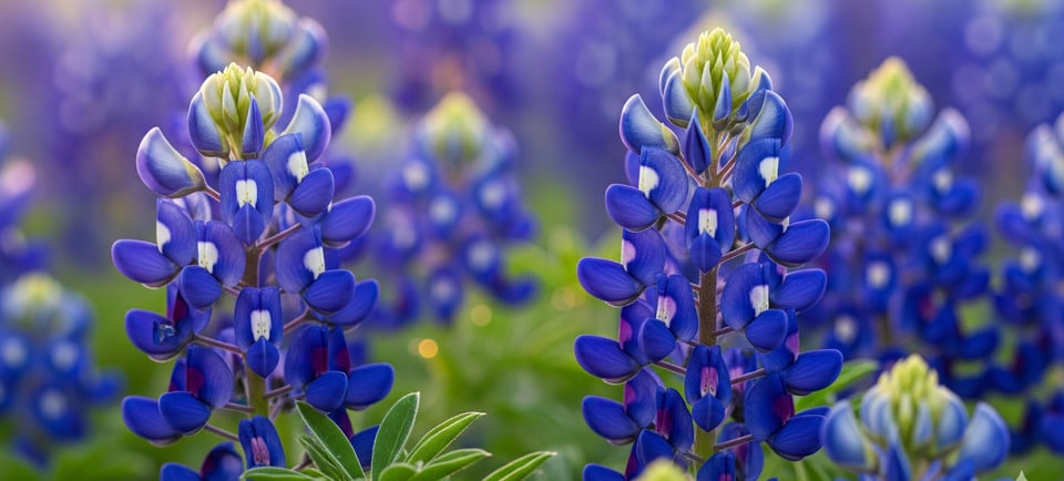 close up shot of texas state flowers