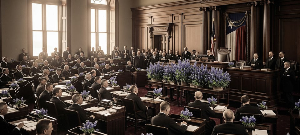 1901 texas legislature discussing state flowers