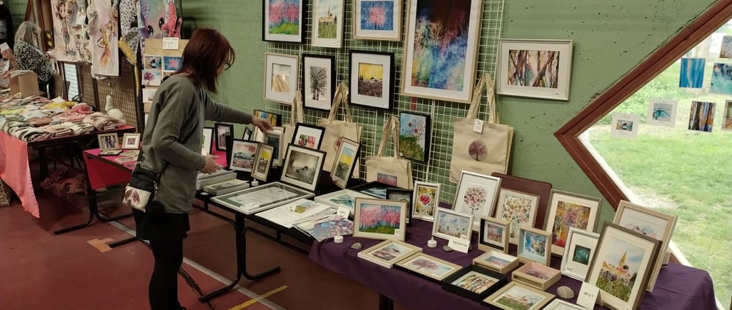 marché aquarelle artiste