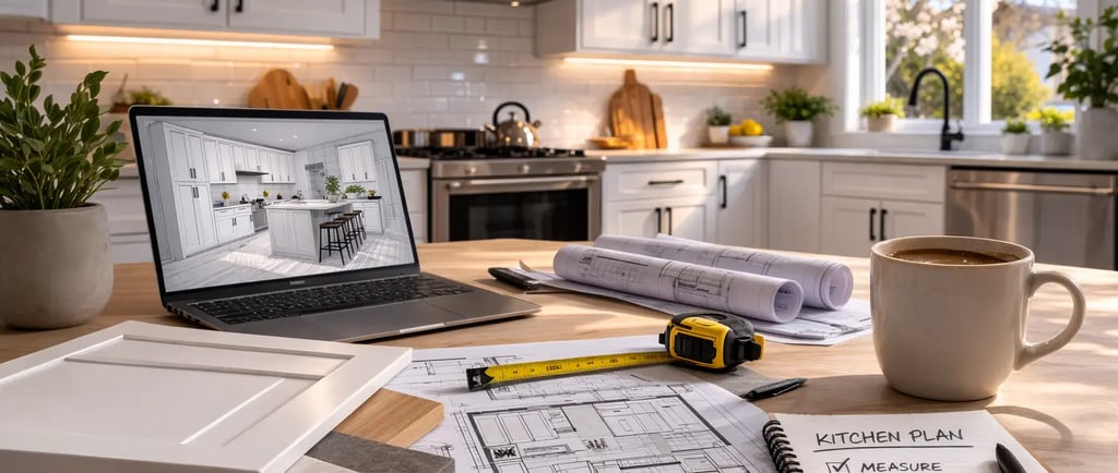 Kitchenrta.ca planning project with white shaker kitchen cabinets