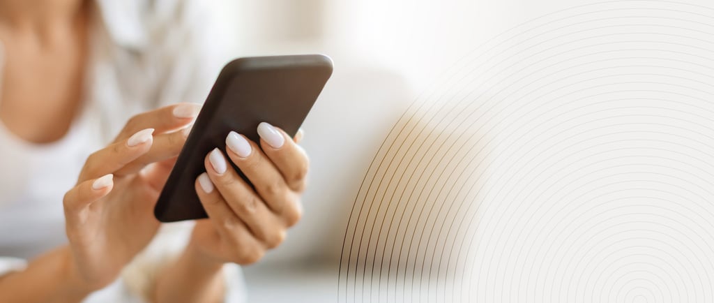 Woman Using Modern Smartphone
