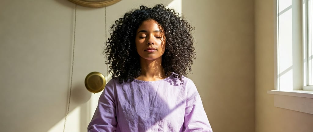 Mujer meditando.