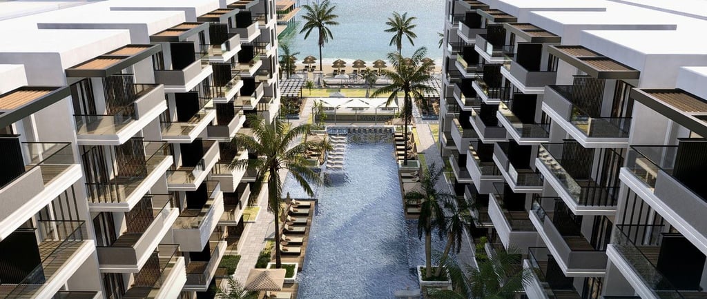Seafront off-plan homes in Hurghada featuring modern beachfront apartments