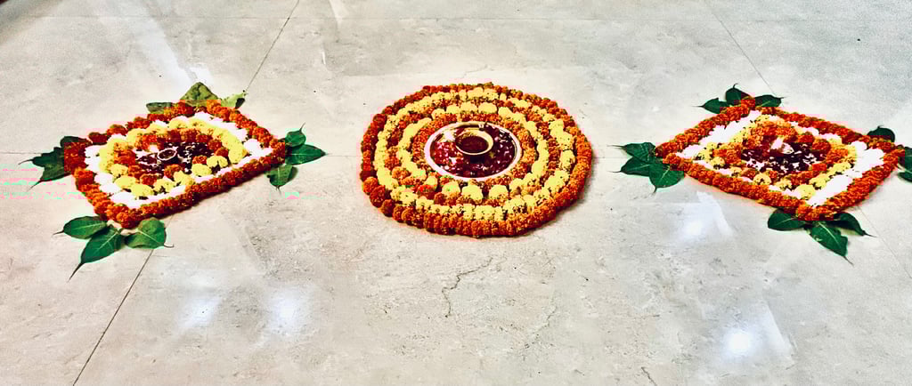 Floral rangoli