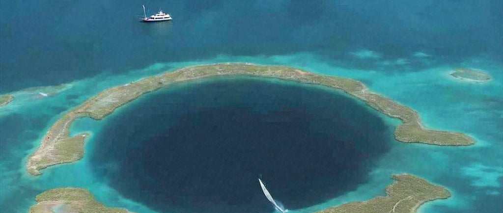 The Great Blue Hole in Belize