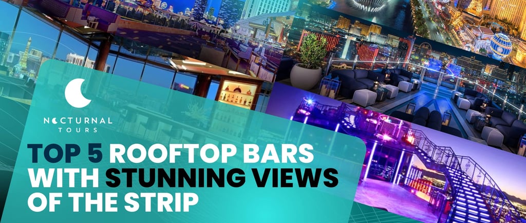 Rooftop bars in Las Vegas with stunning Strip views, including Foundation Room and Ghostbar.