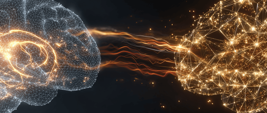 ADHD breakthrough image merging neuroscience and technology.