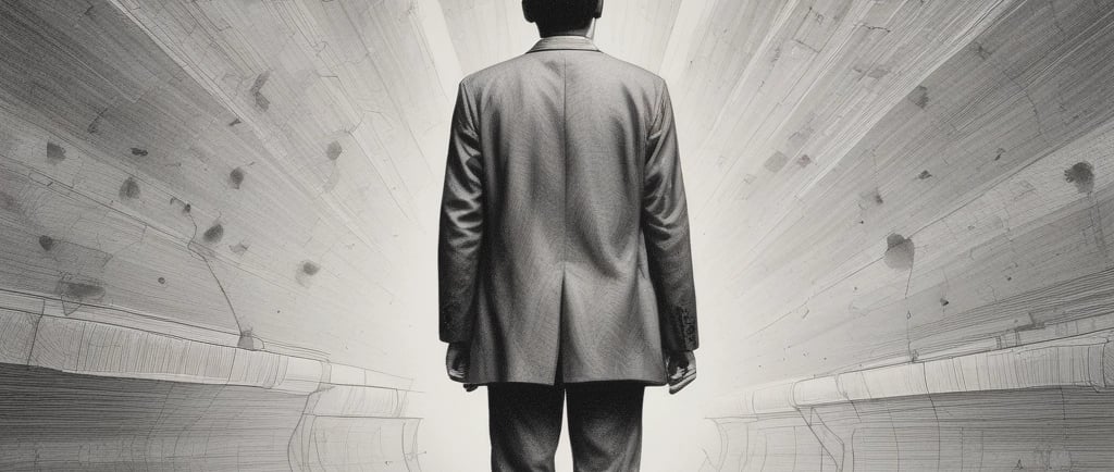 Eine Person von hinten als Symbol für die Enscheidung, gehen oder bleiben