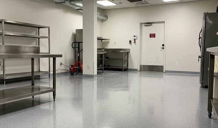Epoxy lantai dapur MBG Cimahi