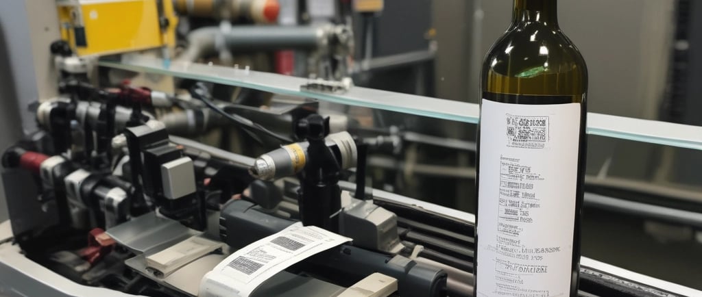 a bottle of wine is being made into a machine