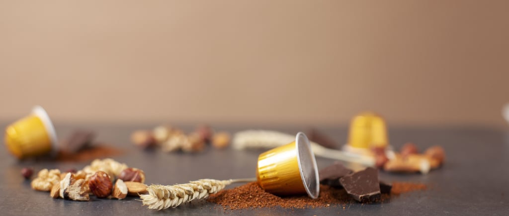 Luxurious aluminum coffee pods enhancing Nespresso® performance