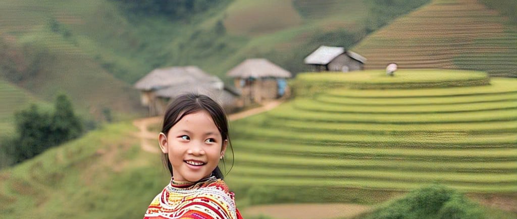 A smile from a tribe girl in northen Vietnam