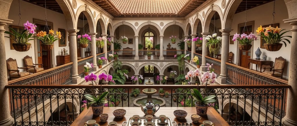 Representacion de casona porfiriana de pueblo magico de Coatepec Gemini