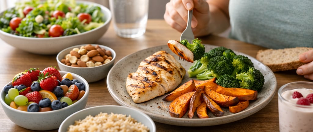 Balanced January meal showing sustainable nutrition by Robb Sheridan personal training