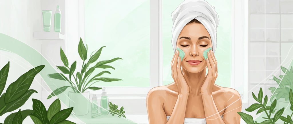 a woman with a towel on her head and a towel on her head