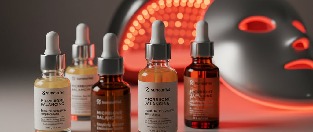 a variety of skin care products including facial care products
