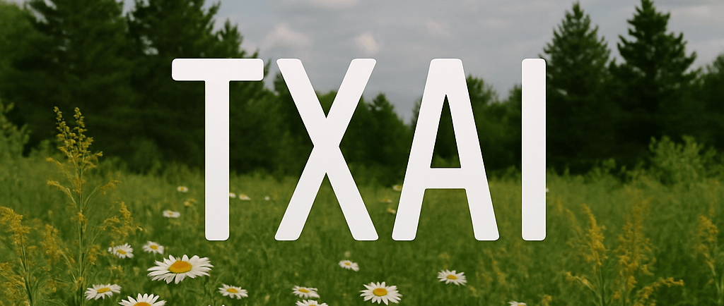 Fundo Natureza e a palavra Txai em destaque