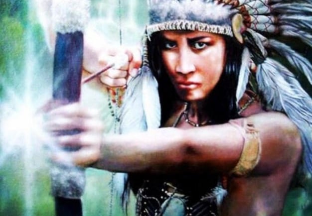 Cabocla Jurema, Olhar firme segurando seu arco e flacha