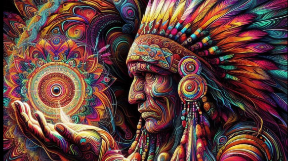 Ilustração de Ste Estrelas se conectando com a sabedoria da Pleiades