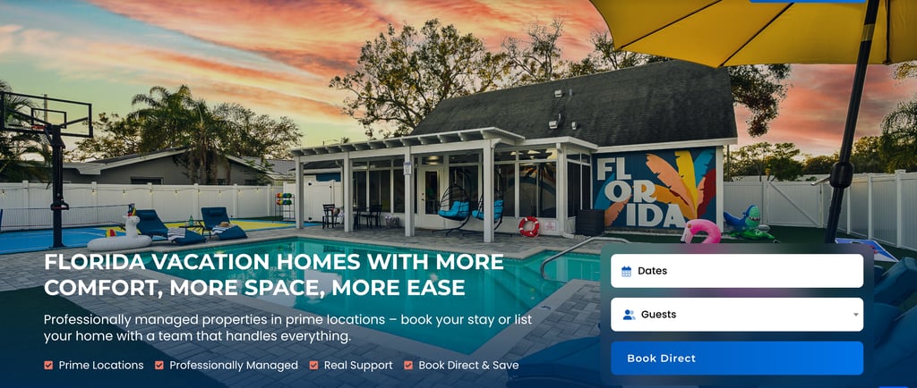 a homepaged website homepage with a pool and a swimming pool
