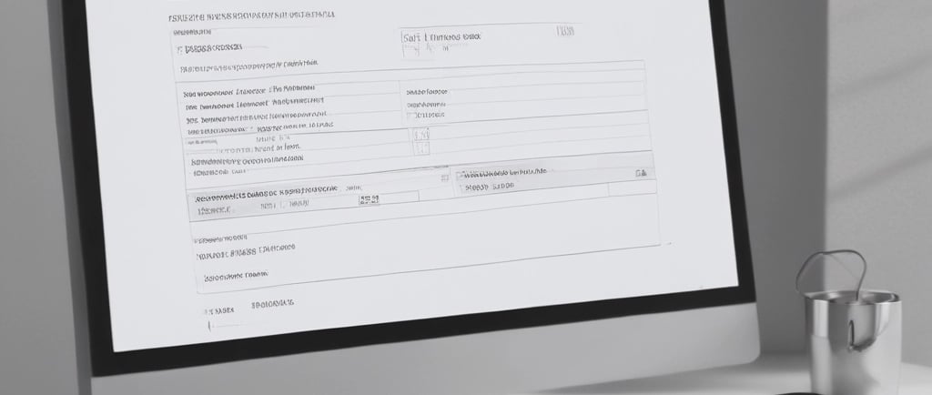 a computer monitor screen showing a computer screen displaying a user's account