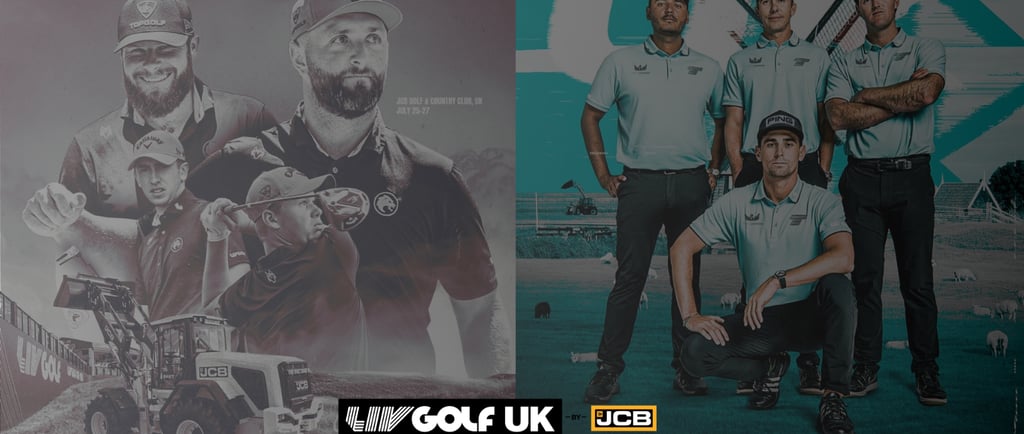 Legion XIII on the left look to chase down Torque GC on the right in an epic team golf Sunday battle