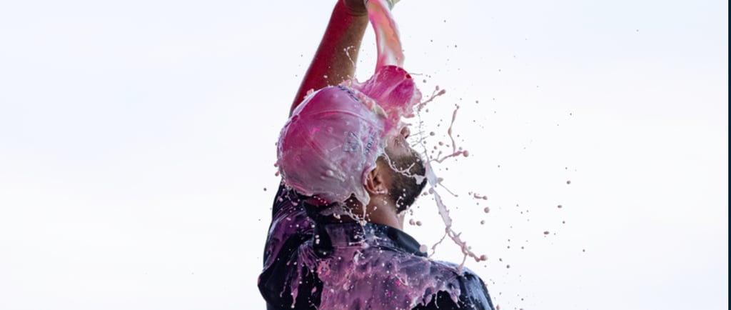 Jon Rahm celebrates his 2025 LIV Golf Championship with milk. (Photo: LIV Golf)