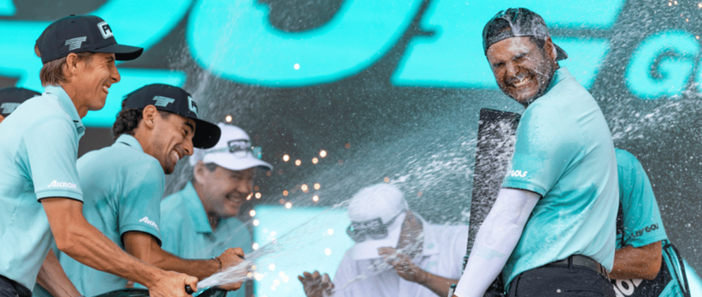 Torque GC celebrates at LIV Golf Indianapolis (Photo: LIV Golf)