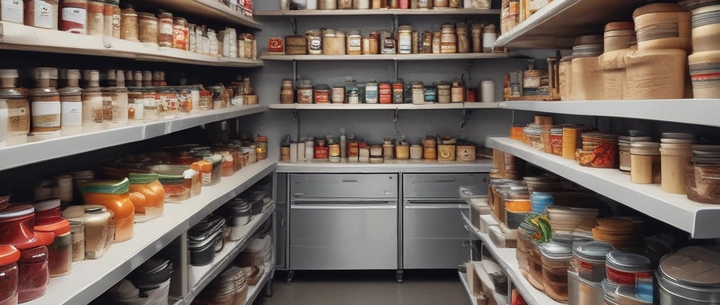 a store shelf with many different types of spices and spices