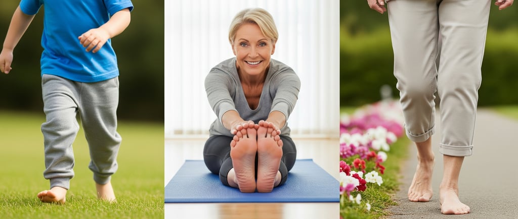 a woman doing yoga exercises on a mat