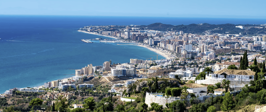 a view of fuengirola from a hill top