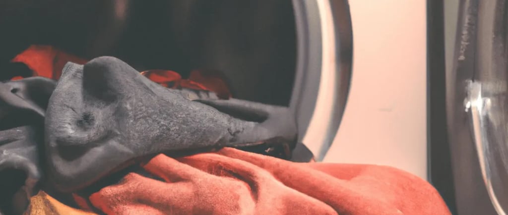 a pile of clothes in a washing machine