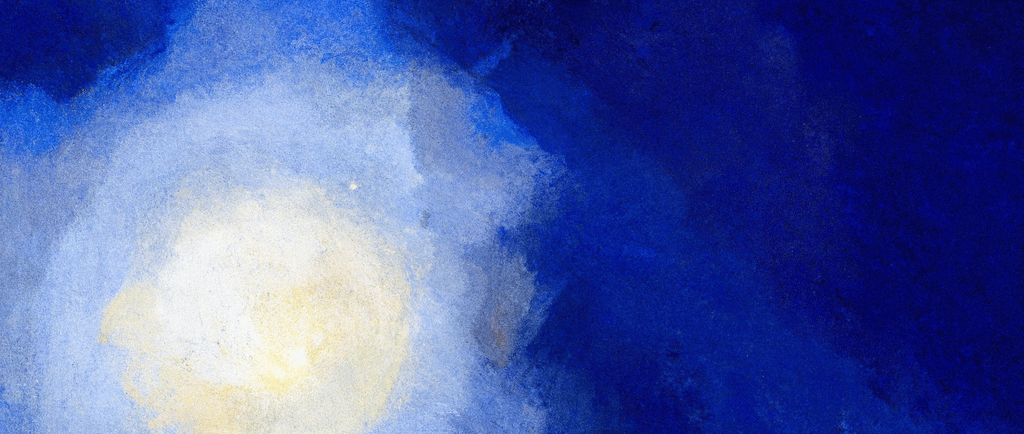 a painting of a star with a blue sky