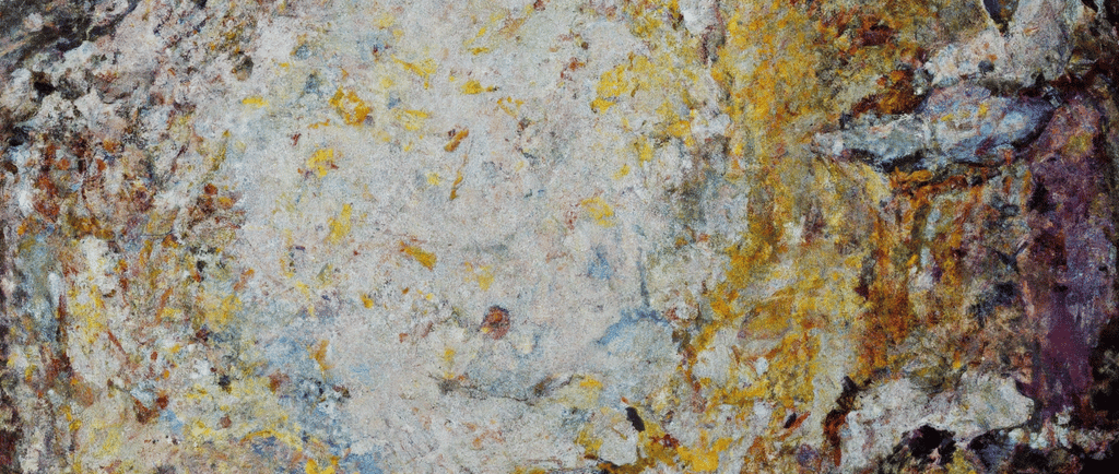 a painting of a large round object with a white background