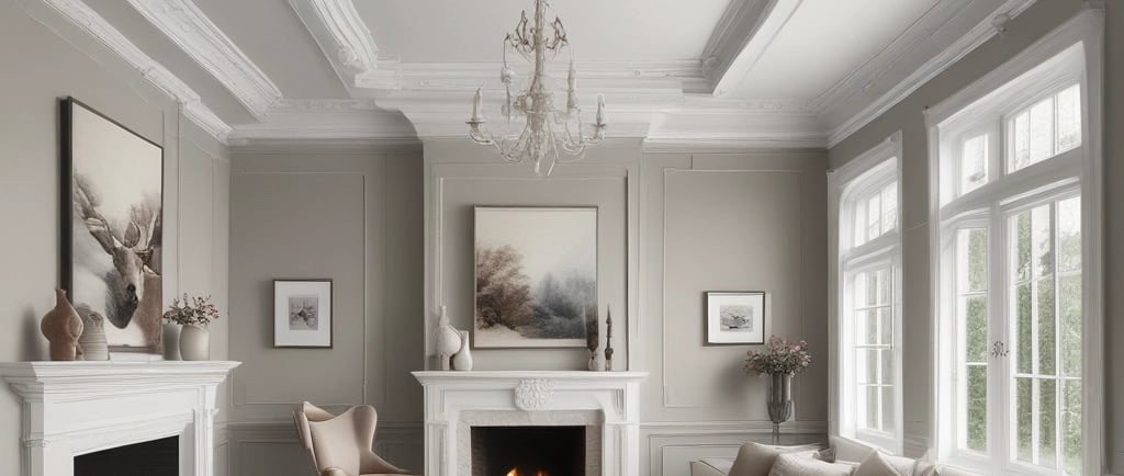 Debris from a broken brick wall in a dark room.