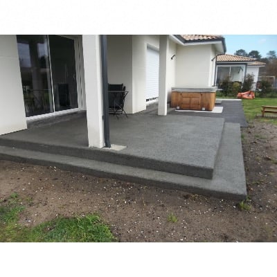 terrasse en béton drainant
