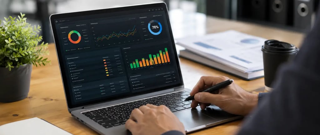 SEO audit showing website performance analysis, technical SEO checks and local SEO review for a busi