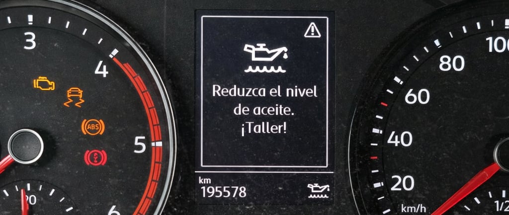Aviso reduzca el nivel de aceite en Volkswagen Crafter