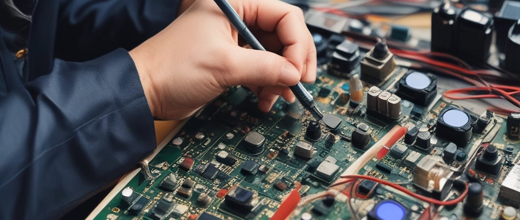 A close-up of Christopher Ortiz adjusting camera settings in a cozy workspace.