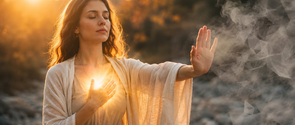 femme qui se reconnecte à son intuition et éloigne la toxicité de sa vie