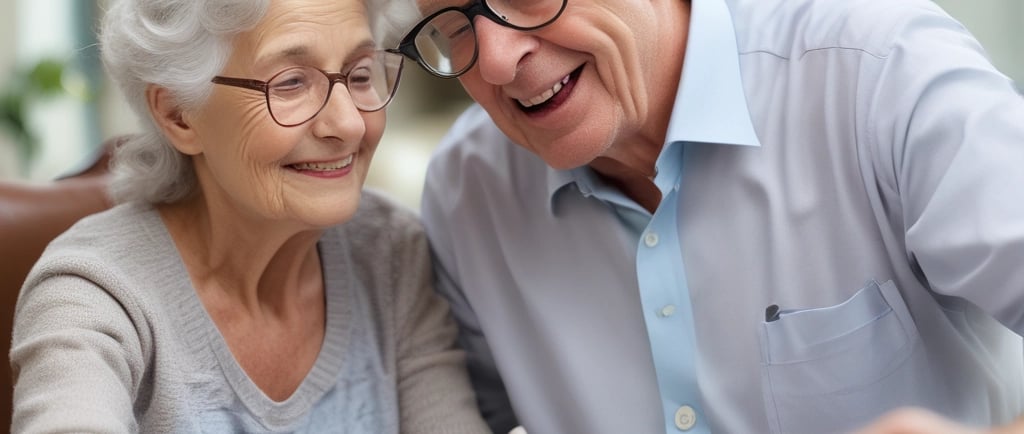 A vibrant illustration of South Park characters celebrating with fans holding fractional shares on a digital app screen.