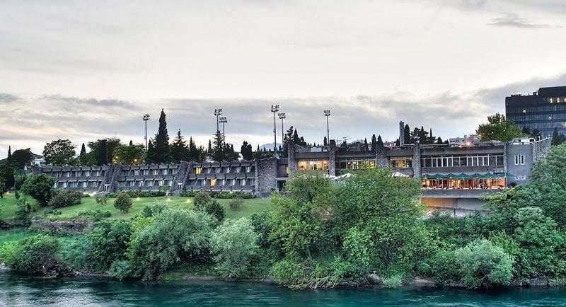 Hotel Podgorica on the Morača River in Podgorica, Montenegro