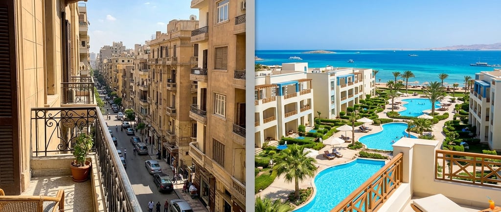 Hurghada vs Cairo real estate investment comparison of coastal and urban property markets